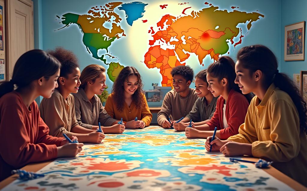 Taller multicultural de intercambio artístico con estudiantes de diversas nacionalidades
