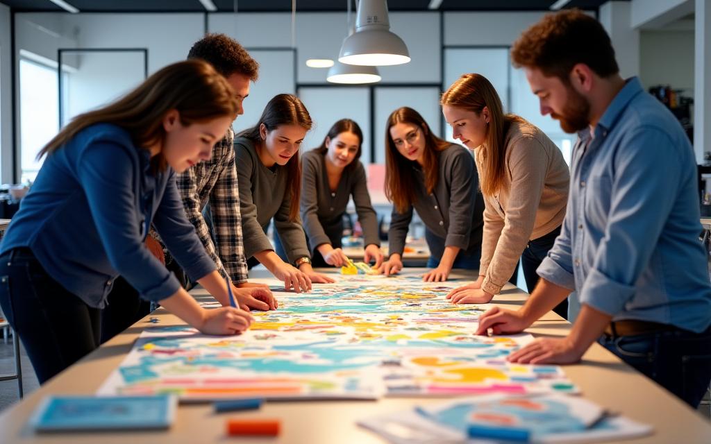 Taller corporativo de trabajo en equipo con actividades creativas en Medellín